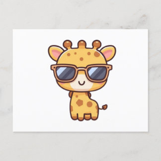 Giraffe with sunglasses briefkaart