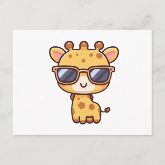 Giraffe with sunglasses briefkaart (Voorkant)
