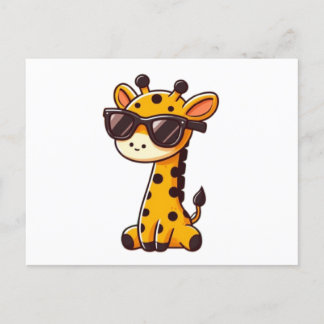 Giraffe with sunglasses briefkaart