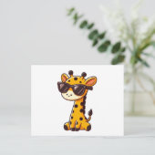 Giraffe with sunglasses briefkaart (Staand voorkant)