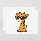 Giraffe with sunglasses briefkaart (Voorkant / Achterkant)