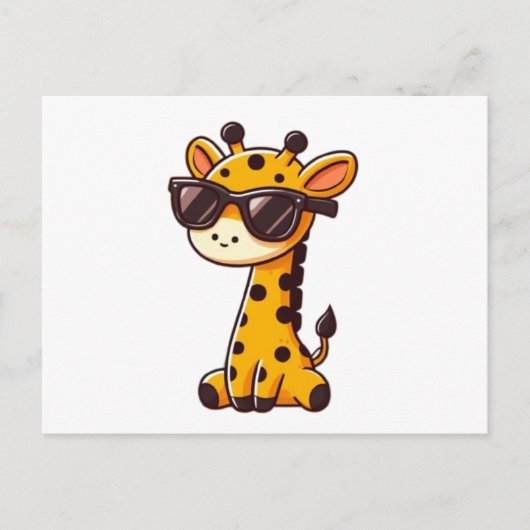 Giraffe with sunglasses briefkaart (Voorkant)