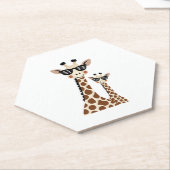 Giraffe with Sunglasses Jungle Safari Animal Giraf Kartonnen Onderzetters (Schuin)
