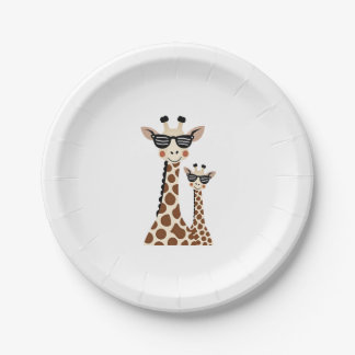 Giraffe with Sunglasses Jungle Safari Animal Giraf Papieren Bordje