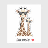Giraffe with Sunglasses Jungle Safari Animal Giraf Sticker (Vel)