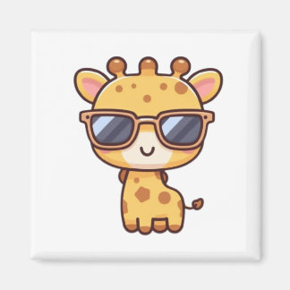 Giraffe with sunglasses magneet