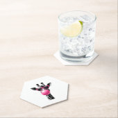 Giraffe Women Giraffe Face with Sunglasses Wild An Kartonnen Onderzetters (Insitu)