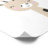 Giraffe Woodland Animal Nursery Wall Art Poster (Hoek)