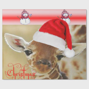 Giraffe Wrapping Papier Kerst