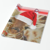 Giraffe Wrapping Papier Kerst (Uitgerold)