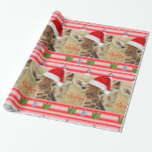Giraffe Wrapping Papier Kerst (Uitgerold)