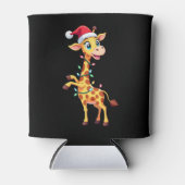 Giraffe Xmas Lighting Funny Santa Giraffe Christma Blikjeskoeler (Voorkant)