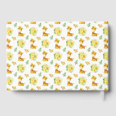 Giraffe Yellow Floral Baby Shower Gastenboek (Achterkant)