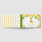 Giraffe Yellow Floral Baby Shower Gastenboek (Volledig)
