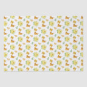 Giraffe Yellow Floral Flowers Tissuepapier (Voorkant)