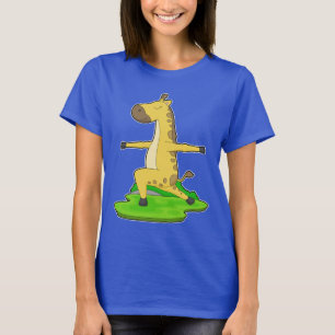 Giraffe Yoga Fitness Gymnastiek T-shirt