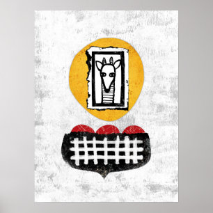 Giraffe zal als je Poster Wall Art