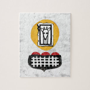 Giraffe zal als je puzzel legpuzzel