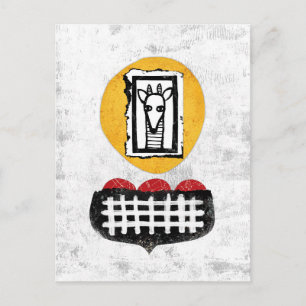 Giraffe zal het doen als je Briefkaart