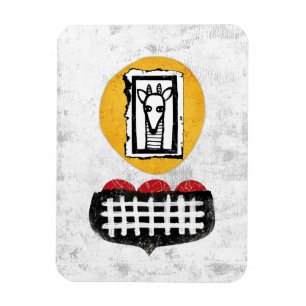 Giraffe zal het doen als je een koelkastmagneet wi magneet