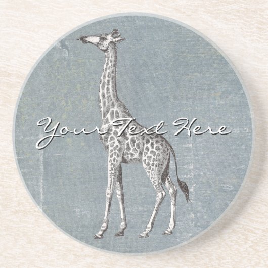  Giraffe Zandsteen Onderzetter (Voorkant)