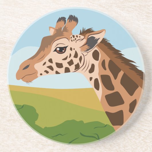 Giraffe Zandsteen Onderzetter (Voorkant)