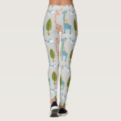 Giraffe Zebra en apenpatroon Leggings (Achterkant)