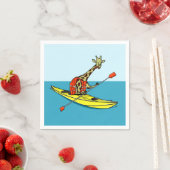 Giraffe zee kajakken servetten (Insitu)
