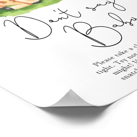 Giraffe - Zeg niet baby Poster (Hoek)