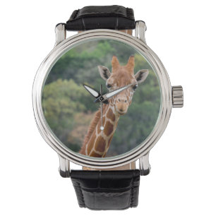 Giraffe zegt "Kaas" met een grote glimlach Horloge