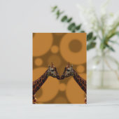 Giraffe zelfreflectie, briefkaart (Staand voorkant)
