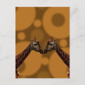 Giraffe zelfreflectie, briefkaart (Voorkant)