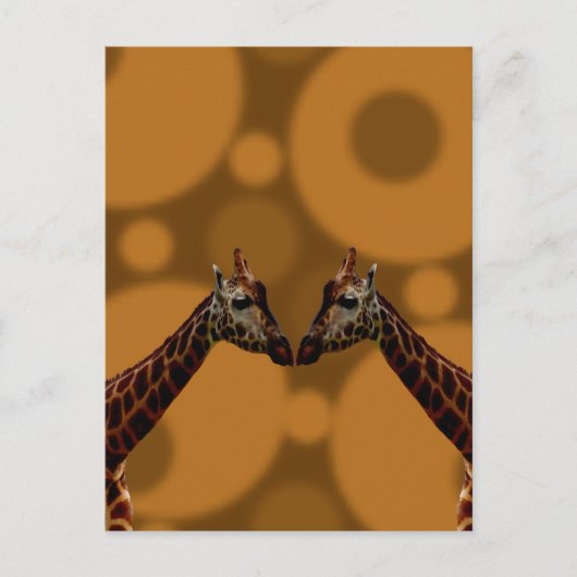 Giraffe zelfreflectie, briefkaart (Voorkant)