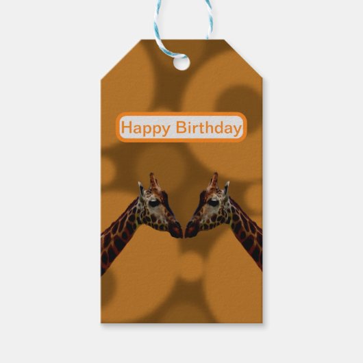 Giraffe zelfreflectie, cadeaulabel (Voorkant)