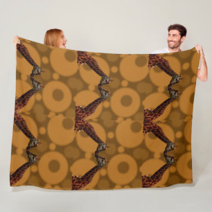 Giraffe zelfreflectie, fleece deken