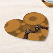 Giraffe zelfreflectie, kartonnen onderzetters (Gekanteld)