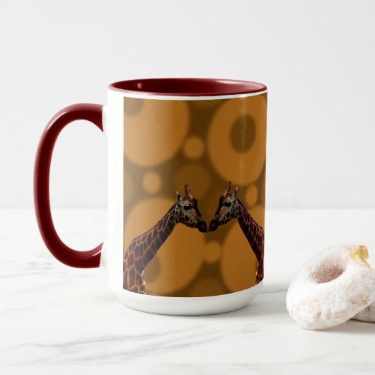 Giraffe zelfreflectie, mok (Met donut)