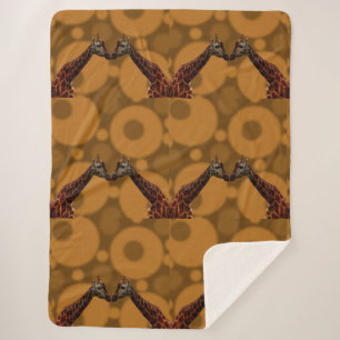 Giraffe zelfreflectie, sherpa deken