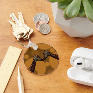Giraffe zelfreflectie, sleutelhanger