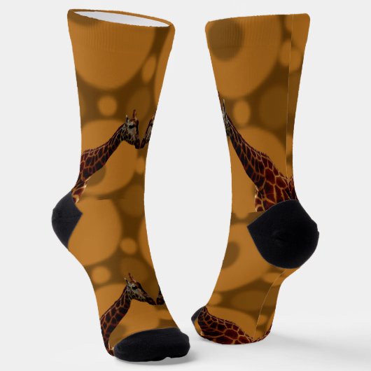 Giraffe zelfreflectie, sokken (Gebogen)