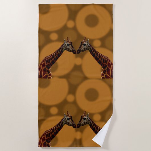 Giraffe zelfreflectie, strandlaken (Voorkant)