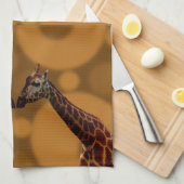 Giraffe zelfreflectie, theedoek (Quarter Fold)