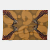 Giraffe zelfreflectie, theedoek (Horizontaal)