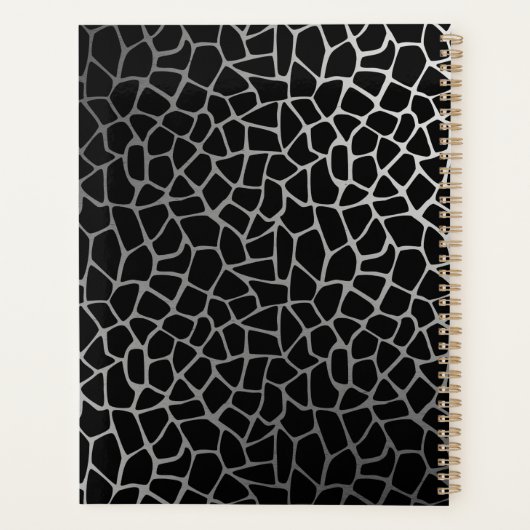 Giraffe Zilver Nieuwjaar Planner (Achterkant)