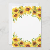 Giraffe Zonnebloem Baby shower Bedankkaart (Achterkant)