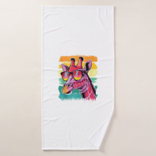 Giraffe zonnebril Funny African Animal Lo Badhanddoek