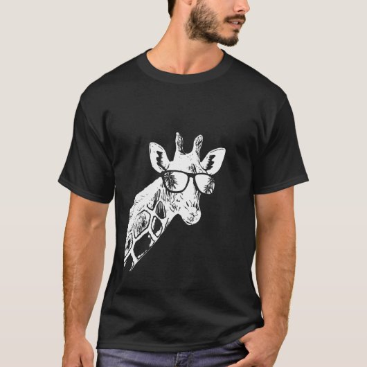 Giraffe zonnebril giraffe love vakantion animal fa t-shirt (Voorkant)
