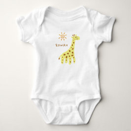 Giraffe & Zonneschijn Baby Bodysuit met Naam