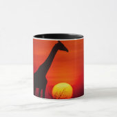 Giraffe Zonsondergang Mok (Midden)