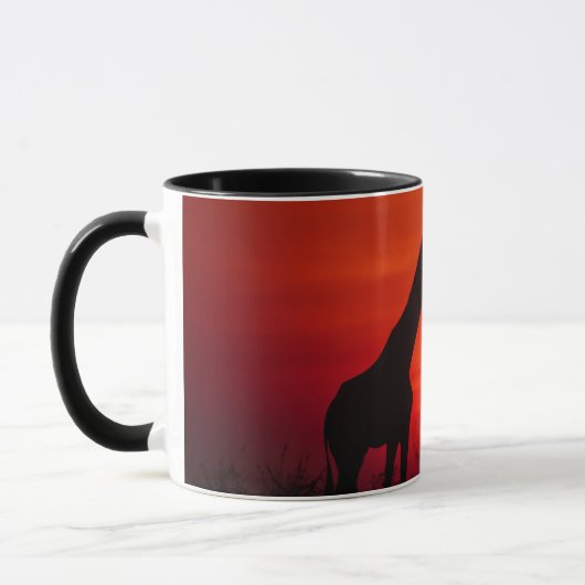 Giraffe Zonsondergang Mok (Links)